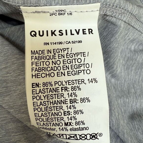 Quiksilver All Time Long Sleeve Youth boys Rashguard Surf Shirt Sz L-14 NWOT - Picture 5 of 5